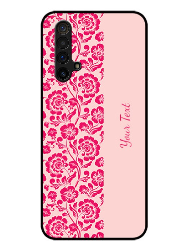 Custom Realme X3 Custom Glass Phone Case - Attractive Floral Pattern Design