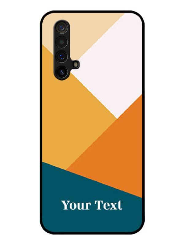 Custom Realme X3 Personalized Glass Phone Case - Stacked Multi-colour Design