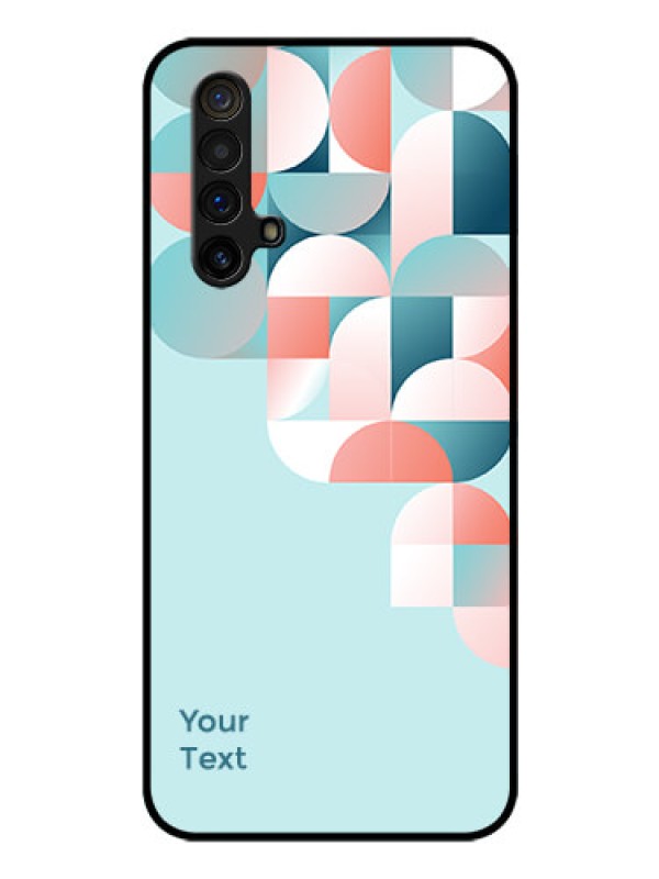 Custom Realme X3 Custom Glass Phone Case - Stylish Semi-circle Pattern Design