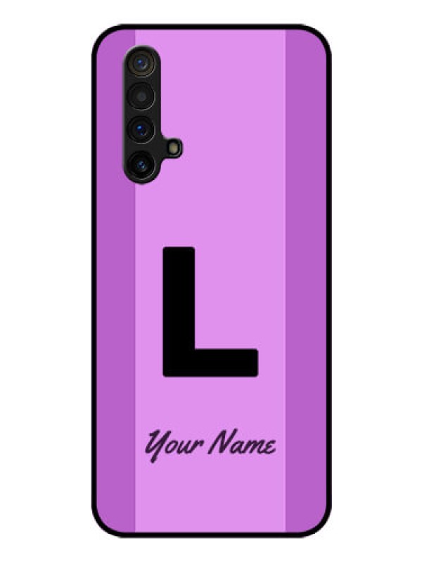 Custom Realme X3 Custom Glass Phone Case - Tricolor custom text Design