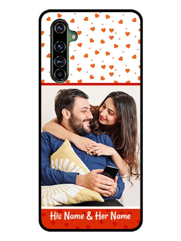 Custom Realme X50 Pro 5G Custom Glass Phone Case - Orange Love Symbol Design