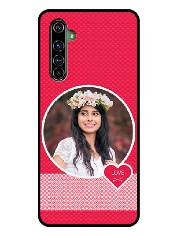 Custom Realme X50 Pro 5G Personalised Glass Phone Case - Pink Pattern Design