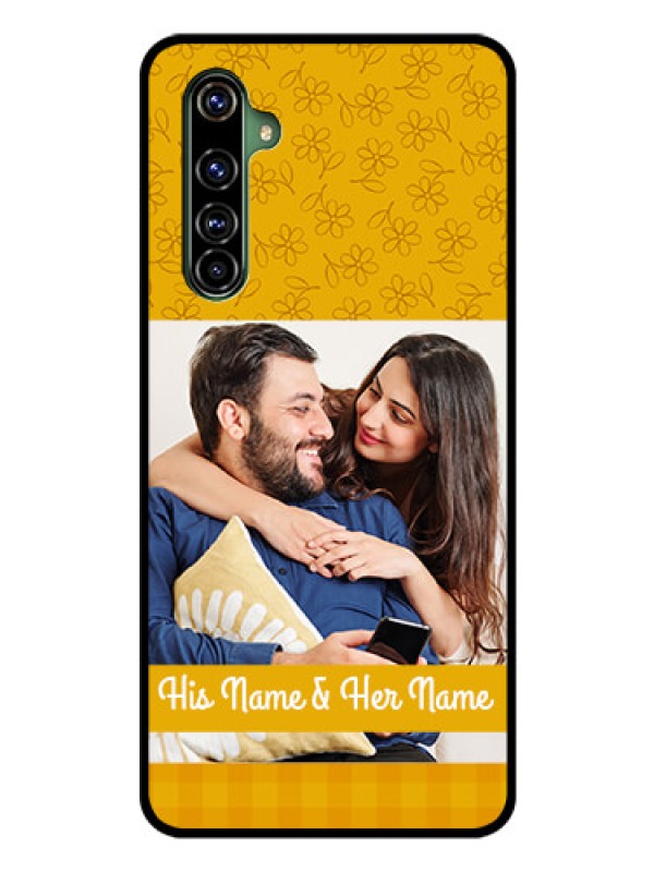 Custom Realme X50 Pro 5G Custom Glass Mobile Case - Yellow Floral Design
