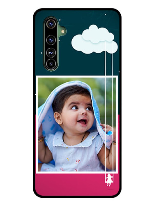 Custom Realme X50 Pro 5G Custom Glass Phone Case - Cute Girl with Cloud Design