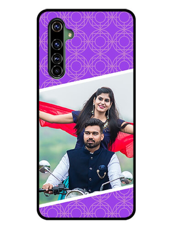 Custom Realme X50 Pro 5G Custom Glass Phone Case - Violet Pattern Design
