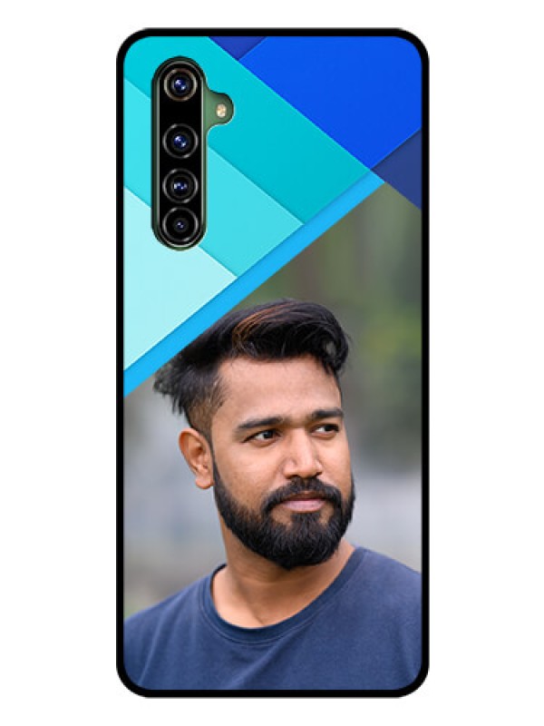 Custom Realme X50 Pro 5G Custom Glass Phone Case - Blue Pattern Design