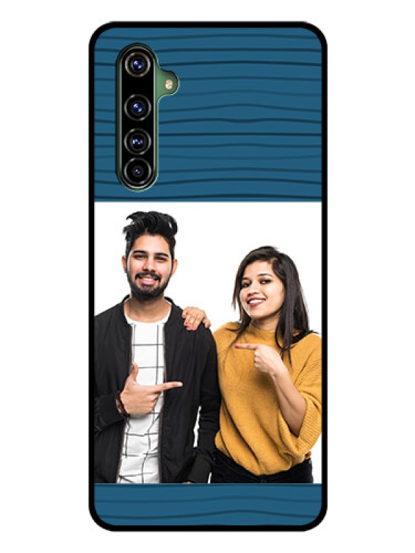 Custom Realme X50 Pro 5G Custom Glass Phone Case - Blue Pattern Cover Design
