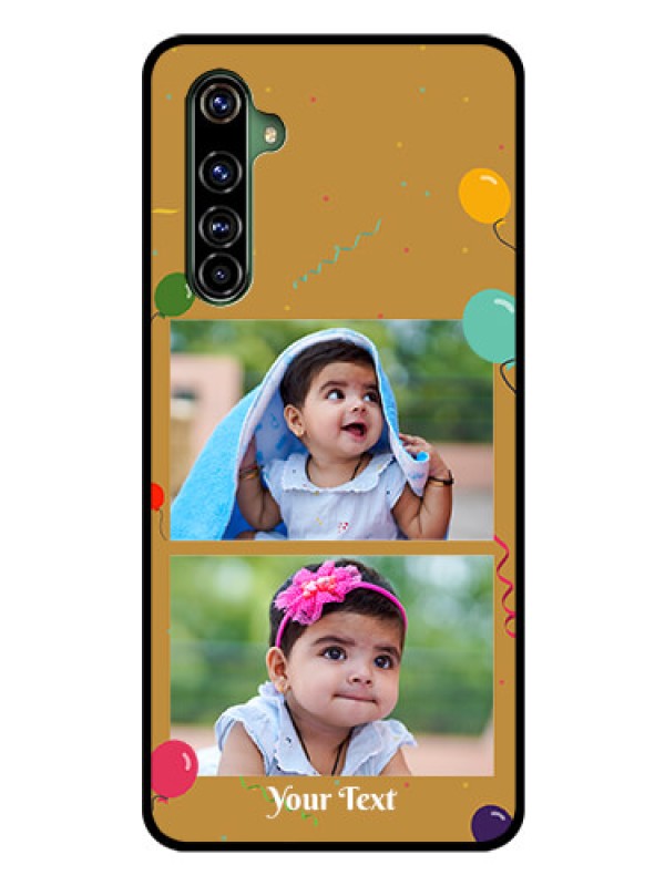Custom Realme X50 Pro 5G Personalized Glass Phone Case - Image Holder with Birthday Celebrations Design