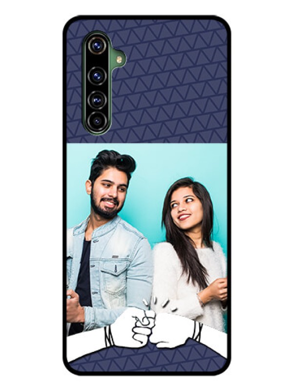 Custom Realme X50 Pro 5G Photo Printing on Glass Case - with Best Friends Design 