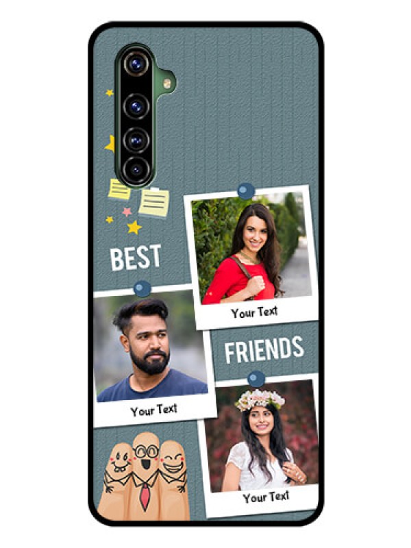 Custom Realme X50 Pro 5G Personalized Glass Phone Case - Sticky Frames and Friendship Design