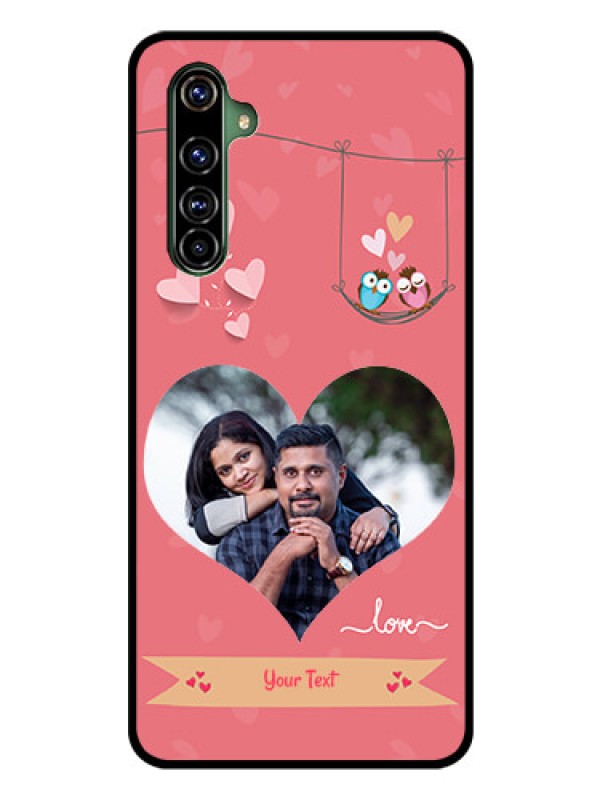 Custom Realme X50 Pro 5G Personalized Glass Phone Case - Peach Color Love Design 