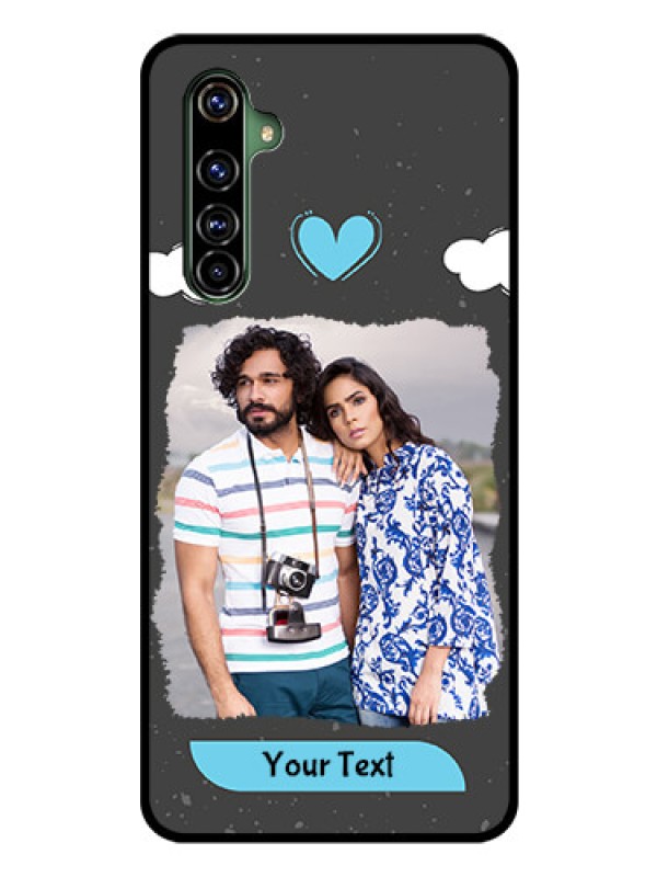 Custom Realme X50 Pro 5G Custom Glass Phone Case - Splashes with love doodles Design