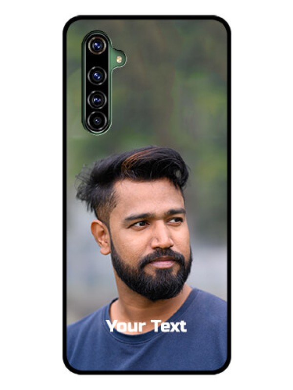 Custom Realme X50 Pro 5G Glass Mobile Cover: Photo with Text