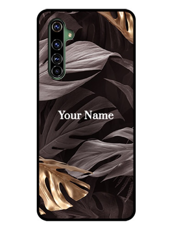 Custom Realme X50 Pro 5G Personalised Glass Phone Case - Wild Leaves digital paint Design