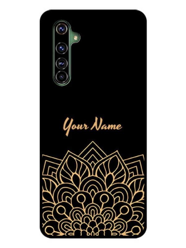Custom Realme X50 Pro 5G Custom Glass Phone Case - Golden mandala Design