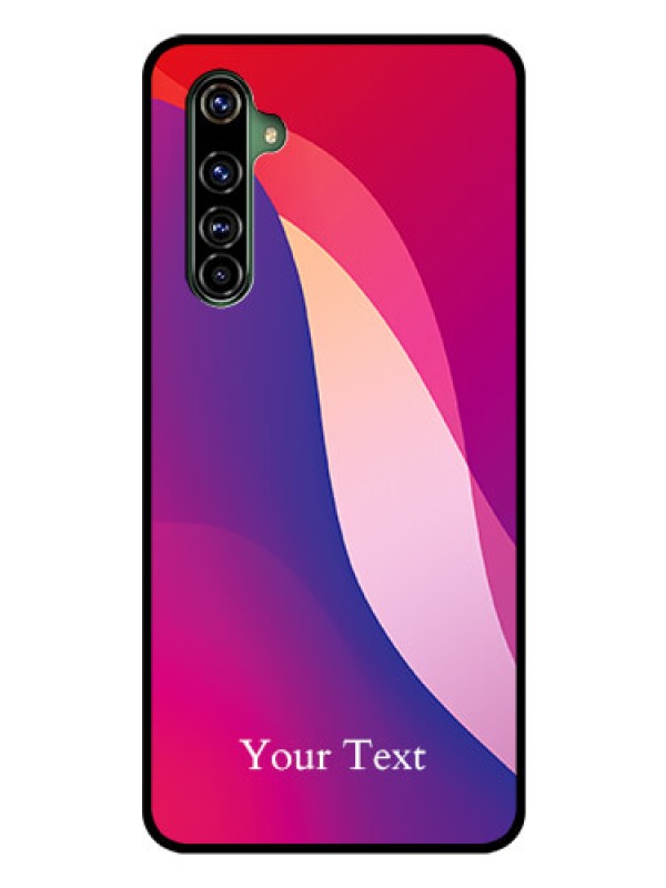 Custom Realme X50 Pro 5G Personalized Glass Phone Case - Digital abstract Overlap Design