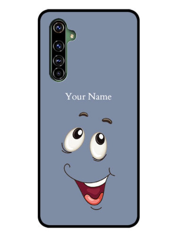 Custom Realme X50 Pro 5G Photo Printing on Glass Case - Laughing Cartoon Face Design
