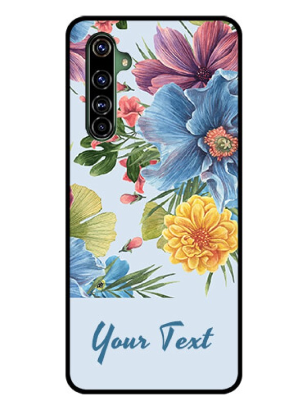 Custom Realme X50 Pro 5G Custom Glass Mobile Case - Stunning Watercolored Flowers Painting Design