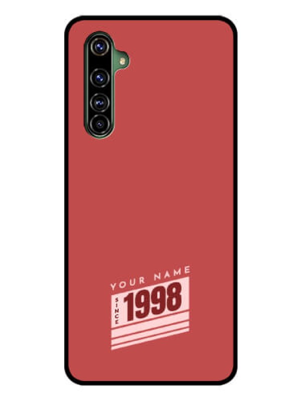 Custom Realme X50 Pro 5G Custom Glass Phone Case - Red custom year of birth Design