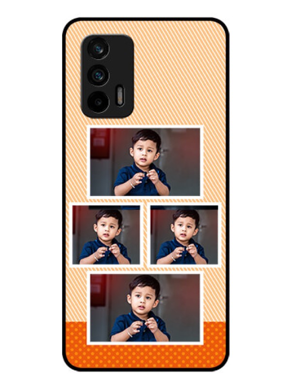 Custom Realme X7 Max 5G Photo Printing on Glass Case - Bulk Photos Upload Design