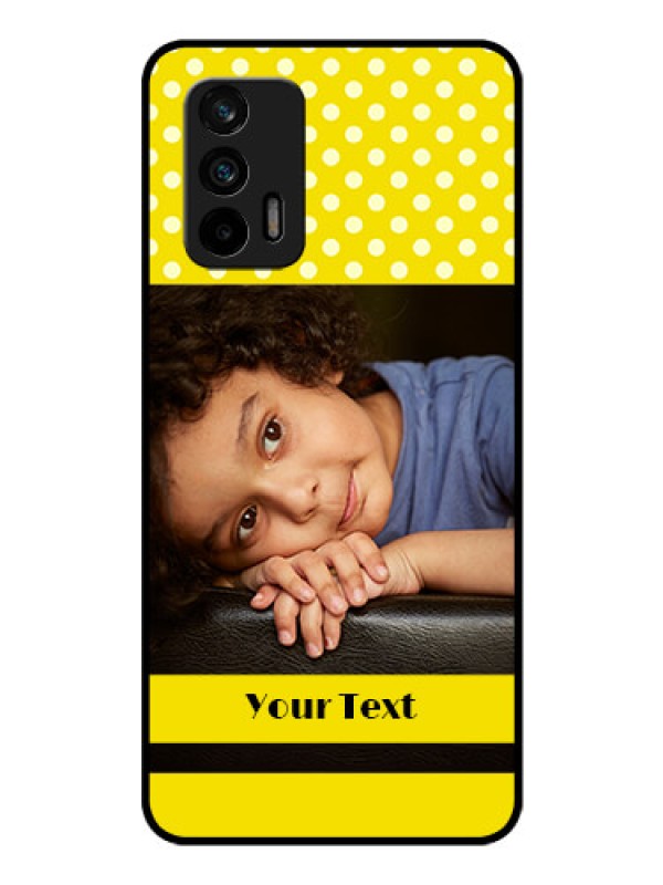 Custom Realme X7 Max 5G Custom Glass Phone Case - Bright Yellow Case Design
