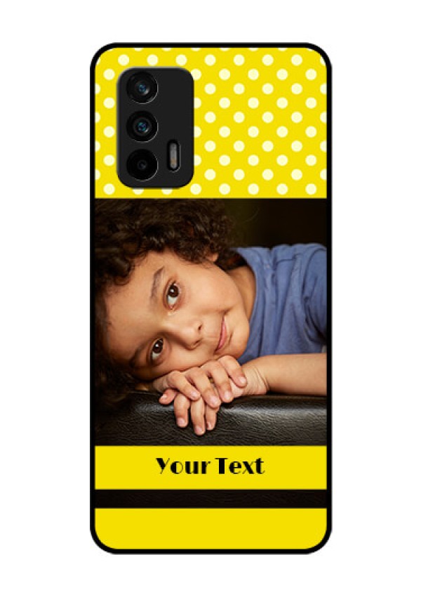 Realme X7 Max 5G Custom Glass Phone Case - Bright Yellow Case Design