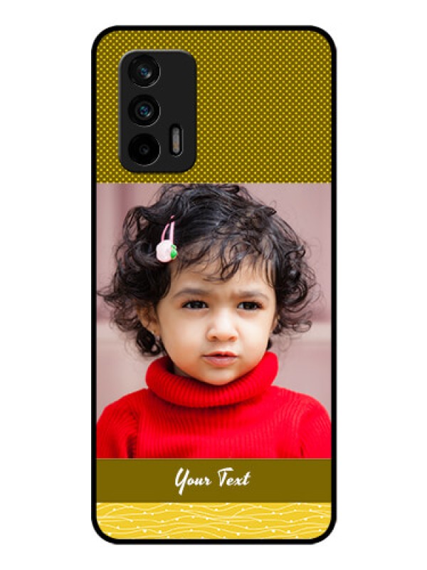 Custom Realme X7 Max 5G Custom Glass Phone Case - Simple Green Color Design