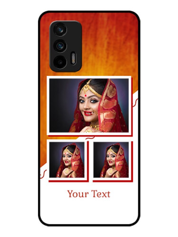 Custom Realme X7 Max 5G Custom Glass Phone Case - Wedding Memories Design 