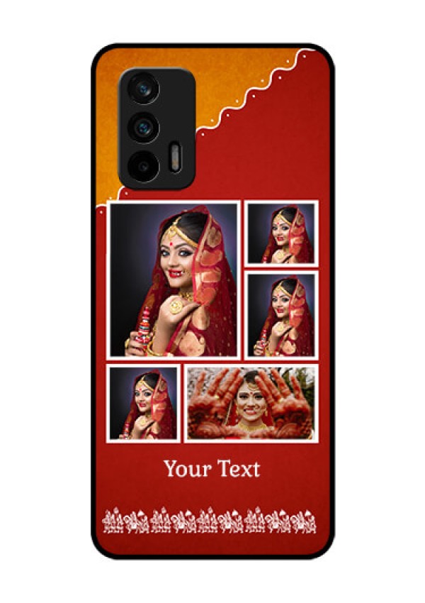 Realme X7 Max 5G Personalized Glass Phone Case - Wedding Pic Upload Design