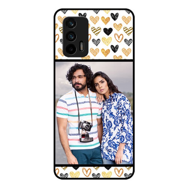 Realme X7 Max 5G Photo Printing on Glass Case - Love Symbol Design