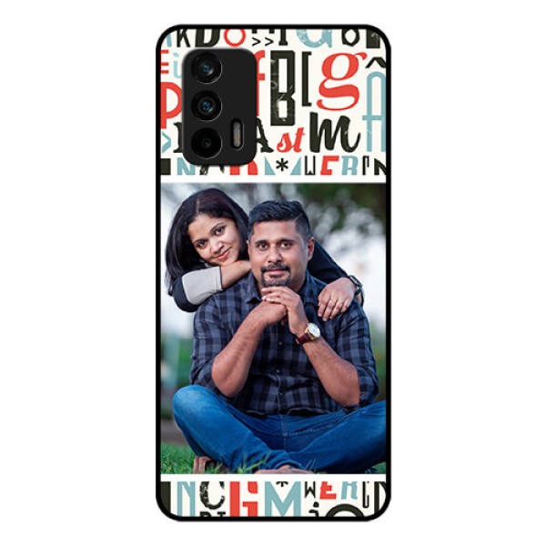 Realme X7 Max 5G Personalized Glass Phone Case - Alphabet Design
