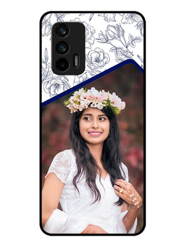 Custom Realme X7 Max 5G Personalized Glass Phone Case - Premium Floral Design