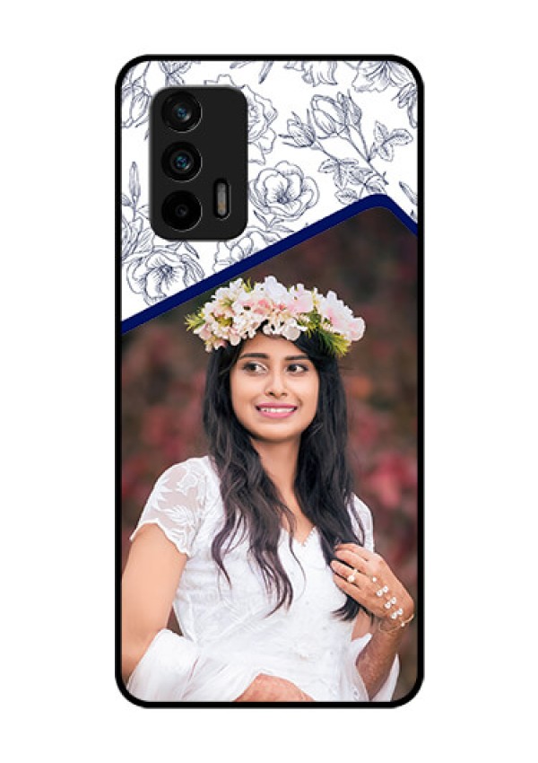 Realme X7 Max 5G Personalized Glass Phone Case - Premium Floral Design