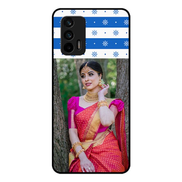 Realme X7 Max 5G Photo Printing on Glass Case - Snow Pattern Design