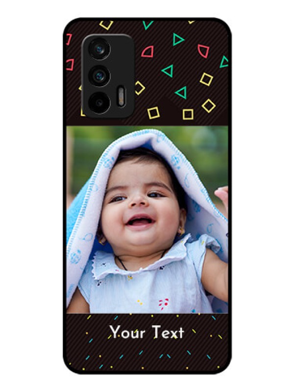 Custom Realme X7 Max 5G Custom Glass Phone Case - with confetti birthday design