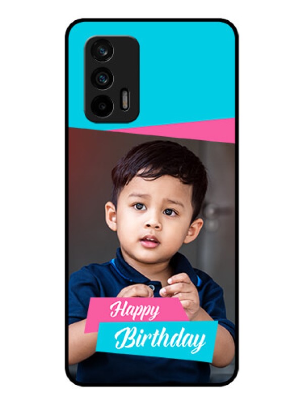 Custom Realme X7 Max 5G Personalized Glass Phone Case - Image Holder with 2 Color Design
