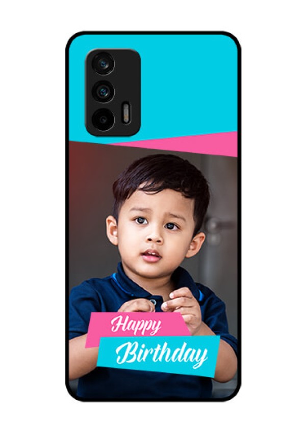 Realme X7 Max 5G Personalized Glass Phone Case - Image Holder with 2 Color Design