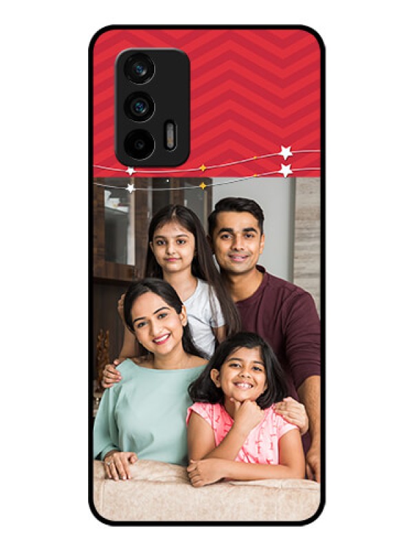 Custom Realme X7 Max 5G Personalized Glass Phone Case - Happy Family Design