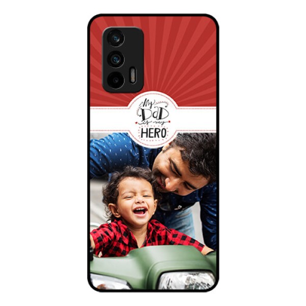 Realme X7 Max 5G Photo Printing on Glass Case - My Dad Hero Design