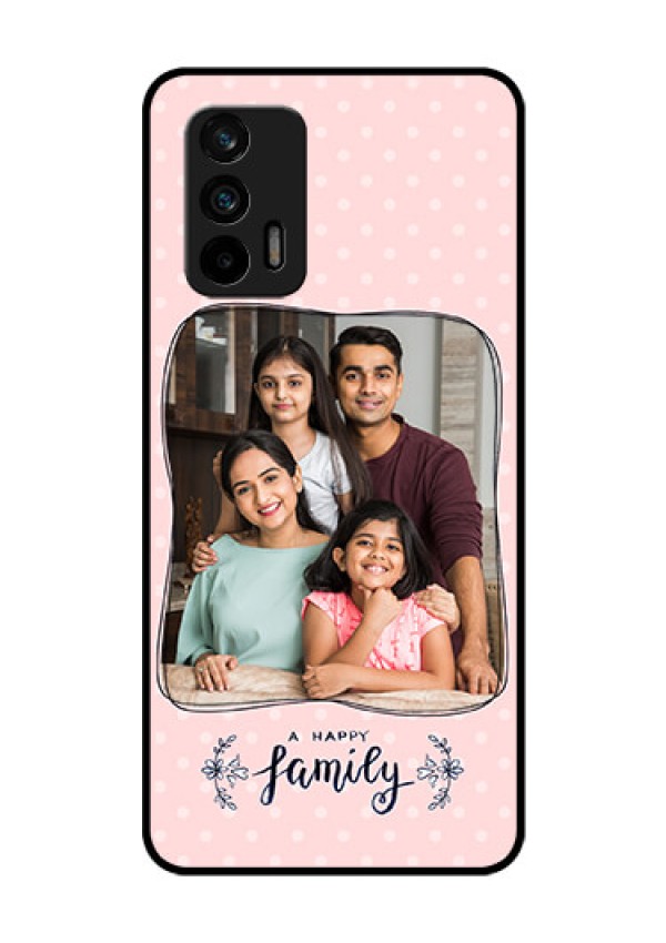 Realme X7 Max 5G Custom Glass Phone Case - Family with Dots Design