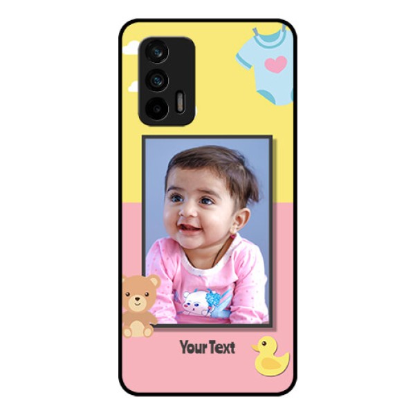 Realme X7 Max 5G Photo Printing on Glass Case - Kids 2 Color Design