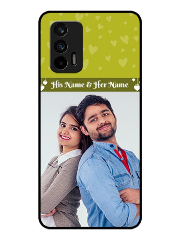 Custom Realme X7 Max 5G Custom Glass Phone Case - You & Me Heart Design