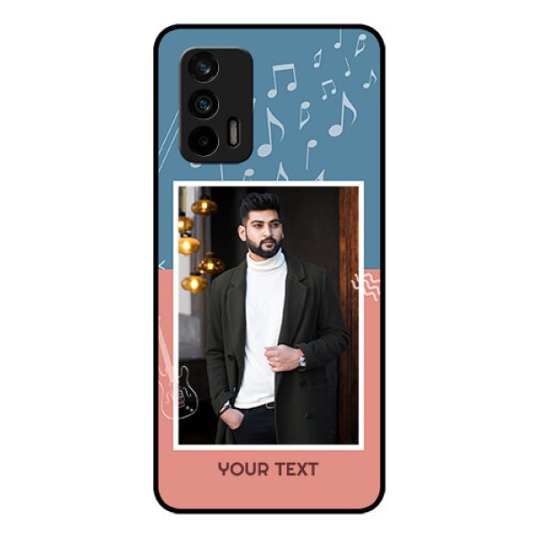 Realme X7 Max 5G Photo Printing on Glass Case - with Color Musical Note Design Realme X7 Max 5G Photo Printing on Glass Case - with Color Musical Note Design
