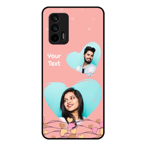 Realme X7 Max 5G Custom Glass Mobile Case - Love Doodle Design