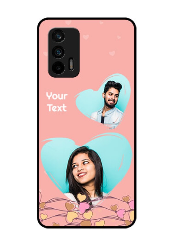 Realme X7 Max 5G Custom Glass Mobile Case - Love Doodle Design