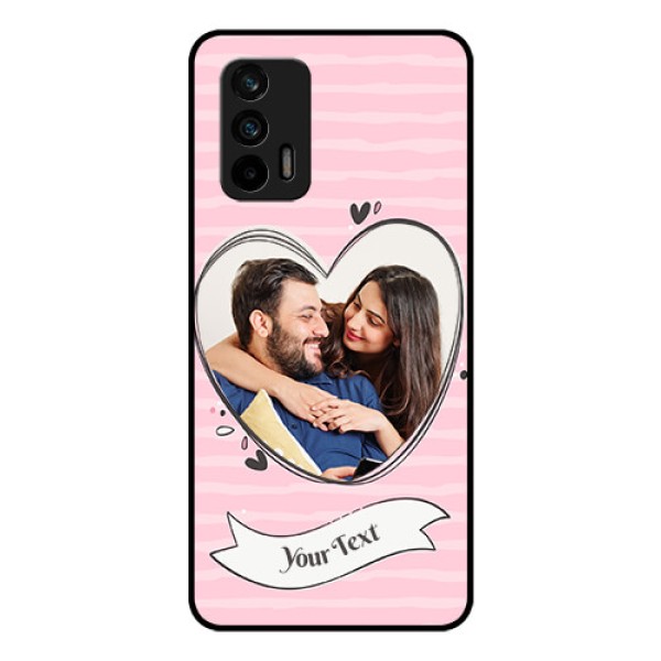 Realme X7 Max 5G Custom Glass Phone Case - Vintage Heart Design