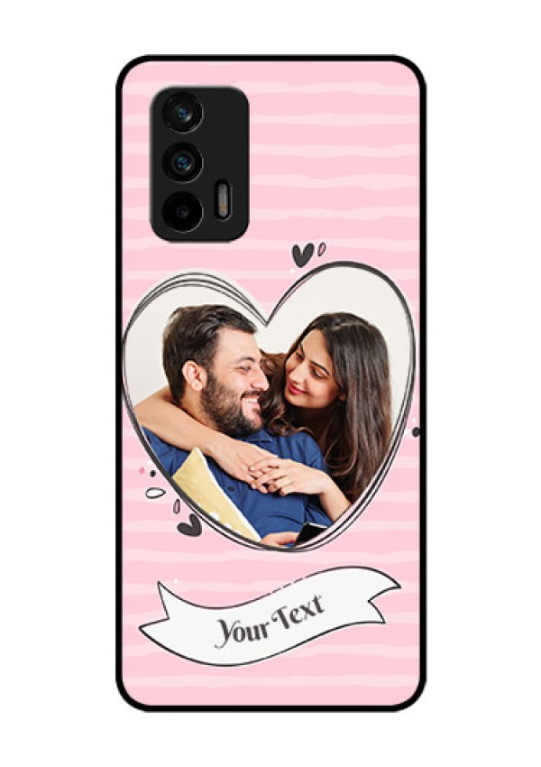 Realme X7 Max 5G Custom Glass Phone Case - Vintage Heart Design