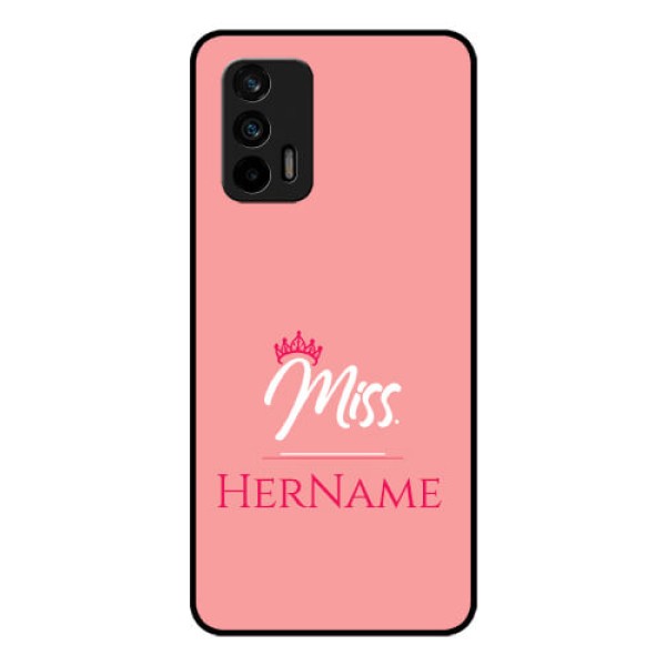 Realme X7 Max 5G Custom Glass Phone Case Mrs with Name