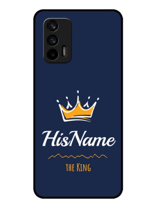 Custom Realme X7 Max 5G Glass Phone Case King with Name