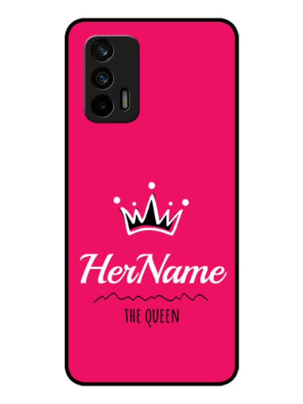 Custom Realme X7 Max 5G Glass Phone Case Queen with Name